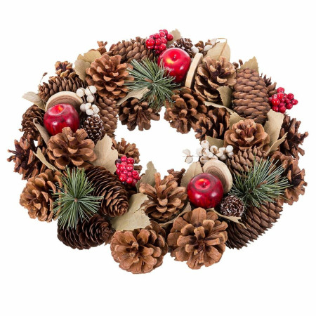 couronne de noel multicouleur naturel plastique foam ananas 30 x 8 x 30 cm