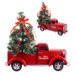 decorations de noel rouge multicouleur camionnette 39 x 10 x 37 cm