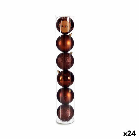 lot de boules de noel marron plastique o 8 cm 8 x 8 x 47 cm 24 unites