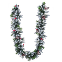 guirlande de noel vert multicouleur polyethylene plastique ananas 270 cm