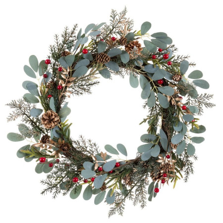 couronne de noel multicouleur plastique 55 x 7 x 55 cm