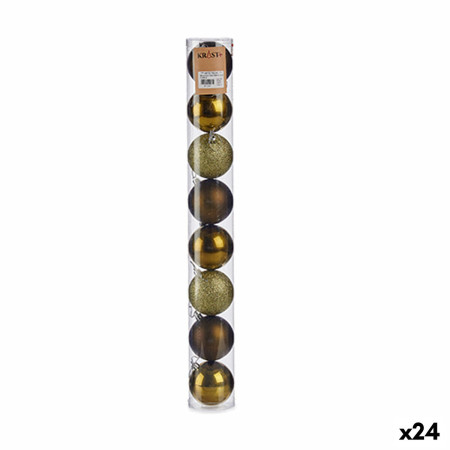 lot de boules de noel vert plastique o 7 cm 24 unites