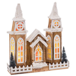 accesoires pour creche de noel naturel eglise 36 x 8 x 39 cm