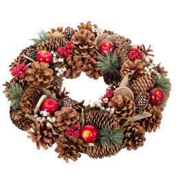 couronne de noel multicouleur naturel plastique foam ananas 36 x 9 x 36 cm