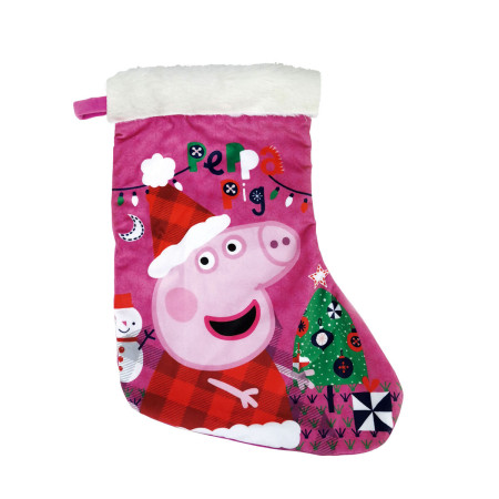 chaussette de noel peppa pig cosy corner 42 cm