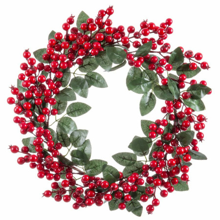 couronne de noel rouge vert foam tissu 45 x 45 x 6 cm