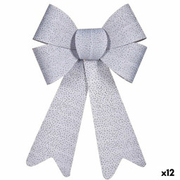 lien decorations de noel points argente pvc 16 x 24 x 4 cm 12 unites
