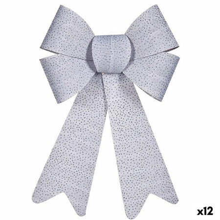 lien decorations de noel points argente pvc 16 x 24 x 4 cm 12 unites
