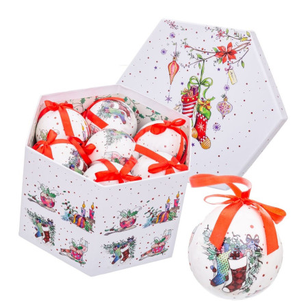 boules de noel multicouleur papier polyfoam o 75 cm 215 x 25 x 16 cm 14 unites