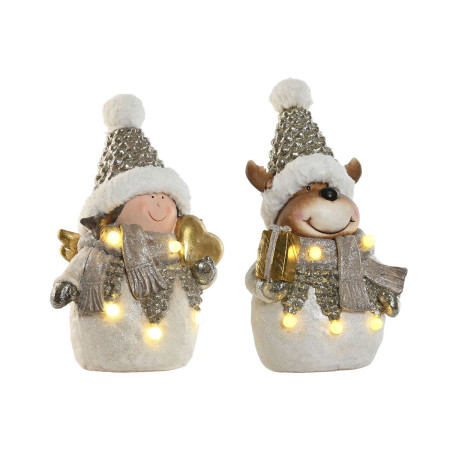 decorations de noel home esprit blanc dore 28 x 185 x 43 cm 2 unites