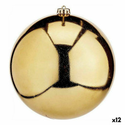 boule de noel dore plastique 20 x 20 x 20 cm 12 unites