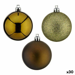 lot de boules de noel vert plastique 6 x 7 x 6 cm 30 unites