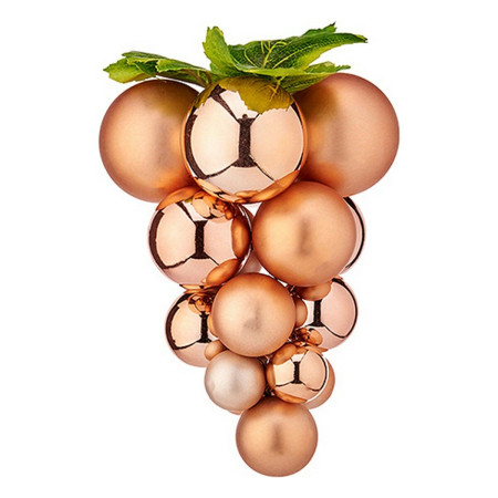boule de noel raisins petit cuivre plastique 18 x 24 x 18 cm