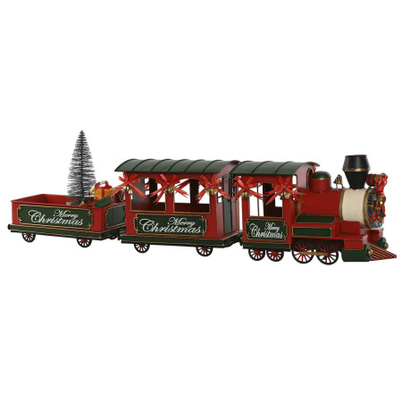 decorations de noel home esprit rouge vert train 97 x 16 x 265 cm