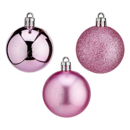 boule de noel o 5 cm rose plastique 12 x 265 x 12 cm