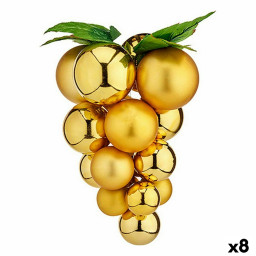 boule de noel raisins grand dore plastique 22 x 26 x 23 cm 8 unites