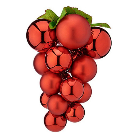 boule de noel raisins petit rouge plastique 15 x 15 x 20 cm