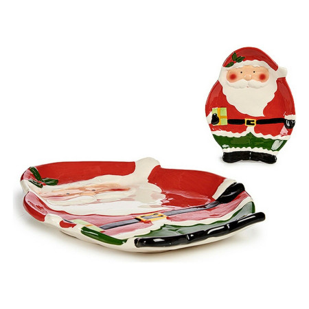 centre de table pere noel rouge ceramique