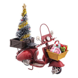 decorations de noel rouge multicouleur moto 117 x 55 x 12 cm