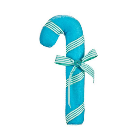 decorations de noel baton 9 x 4 x 23 cm bleu