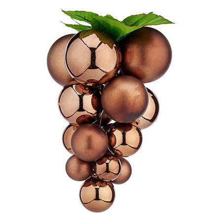 boule de noel raisins marron plastique 18 x 18 x 28 cm