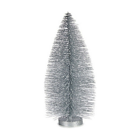 sapin de noel 13 x 32 x 13 cm argente