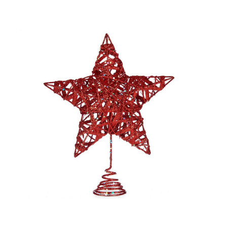 Étoile de Noël Rouge Acier Plastique