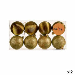 lot de boules de noel vert pvc 12 unites