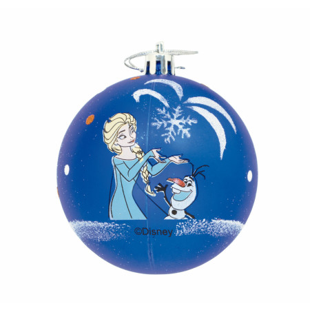 boule de noel frozen memories 6 unites bleu blanc plastique o 8 cm
