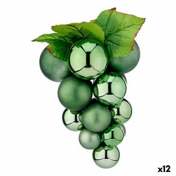 boule de noel raisins moyen vert plastique 19 x 28 x 19 cm 12 unites