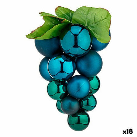 boule de noel raisins petit bleu plastique 14 x 14 x 25 cm 18 unites