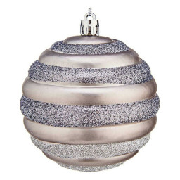 boules de noel o 8 cm 6 unites argente plastique