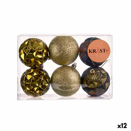 lot de boules de noel o 7 cm vert pvc 12 unites