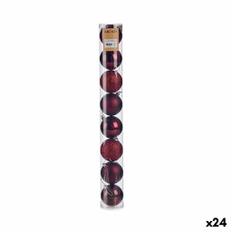 lot de boules de noel violet plastique o 7 cm 24 unites