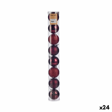 lot de boules de noel violet plastique o 7 cm 24 unites