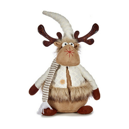 renne de noel marron blanc 15 x 43 x 19 cm