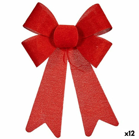lien decorations de noel rouge pvc 16 x 24 x 4 cm 12 unites