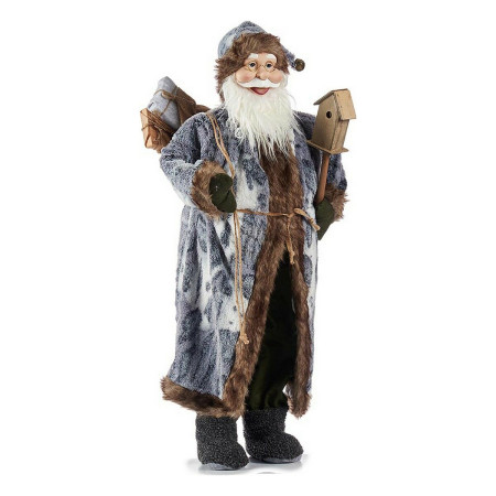 pere noel 36 x 93 x 37 cm gris bois marron vert plastique