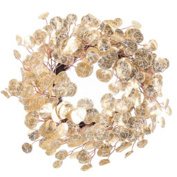 couronne de noel dore plastique 45 x 8 x 45 cm