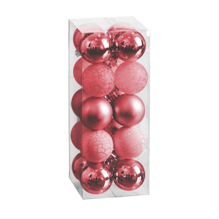 boules de noel rouge 5 x 5 x 5 cm 20 unites