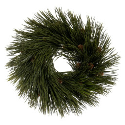 couronne de noel vert pvc 27 x 27 cm