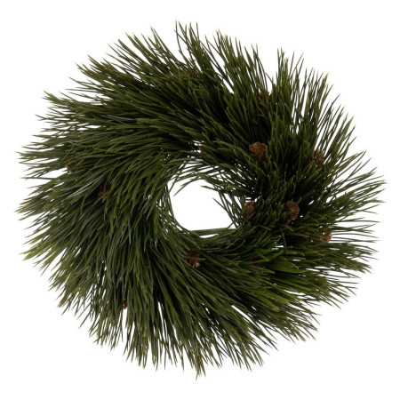 couronne de noel vert pvc 27 x 27 cm