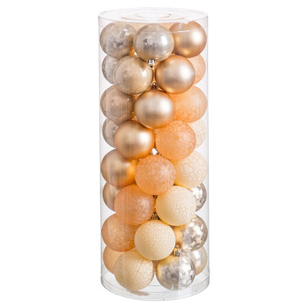 boules de noel dore 6 x 6 x 6 cm 40 unites