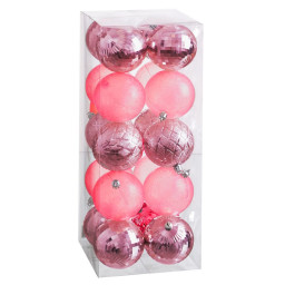 boules de noel rouge 8 x 8 x 8 cm 20 unites
