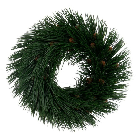 couronne de noel vert pvc 31 x 31 cm