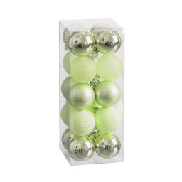 boules de noel vert 5 x 5 x 5 cm 20 unites