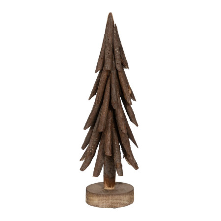 sapin de noel marron bois de paulownia arbre 21 x 21 x 60 cm