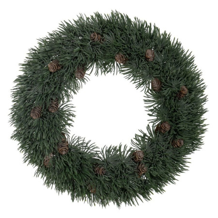 couronne de noel vert pvc 38 x 38 cm