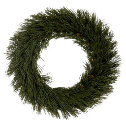 couronne de noel vert pvc 42 x 42 cm