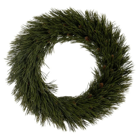 couronne de noel vert pvc 42 x 42 cm